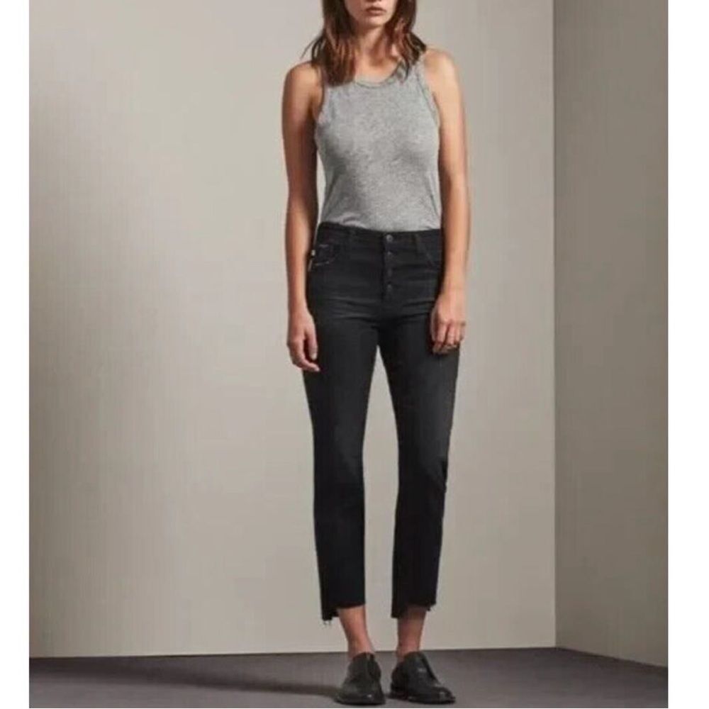 AG The Isabelle High Rise Straight Crop Jeans
